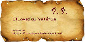 Illovszky Valéria névjegykártya