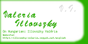 valeria illovszky business card