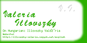 valeria illovszky business card